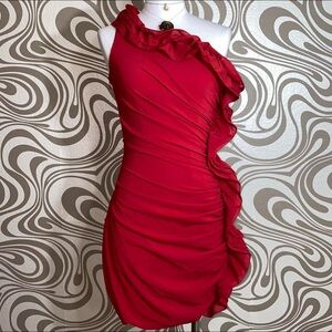 NWT Rampage Red Bodycon Formal Dress Medium Wedding Graduation Y2K Prom Party